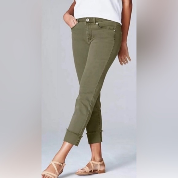 J. Jill Denim - J.Jill Jeans Sage Cropped Authentic Fit Raw Hem